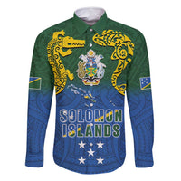 Solomon Islands Family Matching Mermaid Dress and Hawaiian Shirt The Guardians-Tribal Crocodile and Shark Melanesian Tattoo