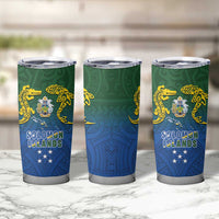 Solomon Islands Tumbler Cup The Guardians-Tribal Crocodile and Shark Melanesian Tattoo