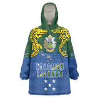 Solomon Islands Wearable Blanket Hoodie The Guardians-Tribal Crocodile and Shark Melanesian Tattoo