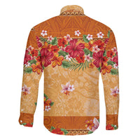 Hawaii Hibiscus Family Matching Off Shoulder Maxi Dress and Hawaiian Shirt Turtles and Tribal Motifs Vintage Floral Style