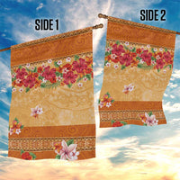 Hawaii Hibiscus Garden Flag Turtles and Tribal Motifs Vintage Floral Style