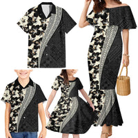 Bula Hibiscus Festival Family Matching Mermaid Dress and Hawaiian Shirt Tapa Pattern Half Style