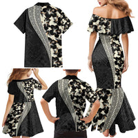 Bula Hibiscus Festival Family Matching Mermaid Dress and Hawaiian Shirt Tapa Pattern Half Style