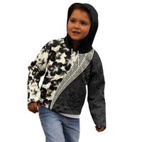 Bula Hibiscus Festival Kid Hoodie Tapa Pattern Half Style