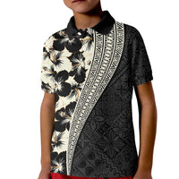 Bula Hibiscus Festival Kid Polo Shirt Tapa Pattern Half Style