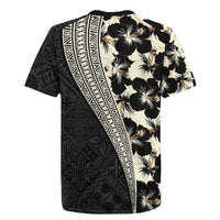 Bula Hibiscus Festival Rugby Jersey Tapa Pattern Half Style