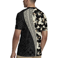 Bula Hibiscus Festival Rugby Jersey Tapa Pattern Half Style