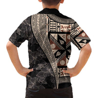 Bula Hibiscus Festival Family Matching Puletasi and Hawaiian Shirt Fijian Masi Pattern Half Style LT03 - Polynesian Pride