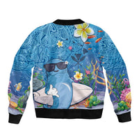 Aloha Hawaiian Monk Seal Bomber Jacket Polynesian Tattoo The Ocean and Undersea Vibe