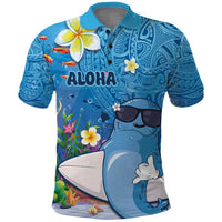 Aloha Hawaiian Monk Seal Polo Shirt Polynesian Tattoo The Ocean and Undersea Vibe