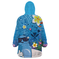 Aloha Hawaiian Monk Seal Wearable Blanket Hoodie Polynesian Tattoo The Ocean and Undersea Vibe