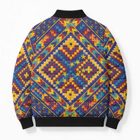 Kolose-Tuvalu Crochet Bomber Puffer Jacket with Polynesian and Pacific Tattoos - Polynesian Pride