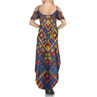 Kolose-Tuvalu Crochet Family Matching Summer Maxi Dress and Hawaiian Shirt with Polynesian and Pacific Tattoos - Polynesian Pride