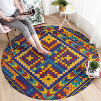 Kolose-Tuvalu Crochet Round Carpet with Polynesian and Pacific Tattoos - Polynesian Pride