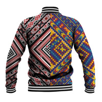 Tuvaluan and New Zealand Culture Baseball Jacket The Art of Kolose and Taniko - Polynesian Pride