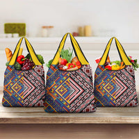 Tuvaluan and New Zealand Culture Grocery Bag The Art of Kolose and Taniko - Polynesian Pride