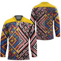 Tuvaluan and New Zealand Culture Hockey Jersey The Art of Kolose and Taniko LT03 - Polynesian Pride
