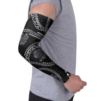 Hawaiian Kakau Art and Hisbiscus Tattoo Arm Sleeves Tribal Pattern-Silver Style - Polynesian Pride