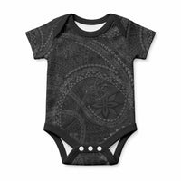 Hawaiian Kakau Art and Hibiscus Tattoo Baby Onesie