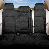 Hawaiian Kakau Art and Hisbiscus Tattoo Back Car Seat Cover Tribal Pattern-Black Gradient Style LT03 One Size Black - Polynesian Pride