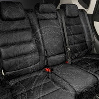 Hawaiian Kakau Art and Hisbiscus Tattoo Back Car Seat Cover Tribal Pattern-Black Gradient Style LT03 - Polynesian Pride