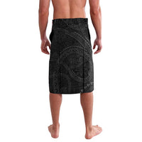 Hawaiian Kakau Art and Hisbiscus Tattoo Lavalava Tribal Pattern-Black Gradient Style - Polynesian Pride
