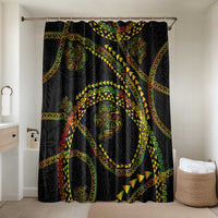 Hawaiian Kakau Art and Hisbiscus Tattoo Bathroom Set Tribal Pattern-Reggae Style - Polynesian Pride
