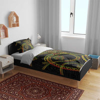 Hawaiian Kakau Art and Hisbiscus Tattoo Bedding Set Tribal Pattern-Reggae Style - Polynesian Pride