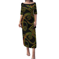 Hawaiian Kakau Art and Hisbiscus Tattoo Puletasi Tribal Pattern-Reggae Style - Polynesian Pride