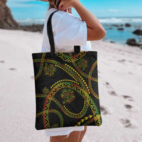Hawaiian Kakau Art and Hisbiscus Tattoo Tote Bag Tribal Pattern-Reggae Style - Polynesian Pride