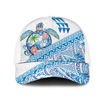Hawaiian Abstract Sea Turtle Mesh Trucker Cap Polynesian Tapa Art and Kakau Tattoo White WaterColor - Polynesian Pride