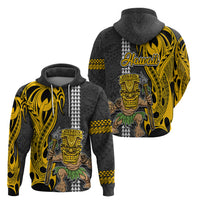 Hawaii Island Hoodie Hawaiian Warrior and Kakau Symbols Abstract Tattoo LT03 - Polynesian Pride