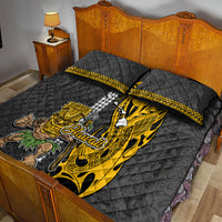 Hawaii Island Quilt Bed Set Hawaiian Warrior and Kakau Symbols Abstract Tattoo LT03 - Polynesian Pride