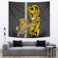 Custom Hawaii Island Tapestry Hawaiian Warrior and Kakau Symbols Abstract Tattoo LT03 - Polynesian Pride
