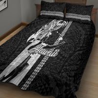 Hawaii Island Quilt Bed Set Hawaiian King and Kakau Symbols Abstract Shoulder Tattoo LT03 - Polynesian Pride