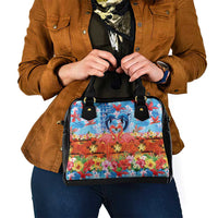 Hawaiian Love-Couple Dolphins and Flamingos Shoulder Handbag - Polynesian Pride