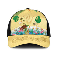 Hawaiian Alohawaii Baseball Net Cap Tropical Plants and Animals on The Beach - Polynesian Pride