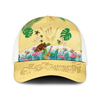 Hawaiian Alohawaii Baseball Net Cap Tropical Plants and Animals on The Beach - Polynesian Pride