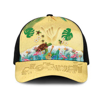 Hawaiian Alohawaii Mesh Trucker Cap Tropical Plants and Animals on The Beach - Polynesian Pride