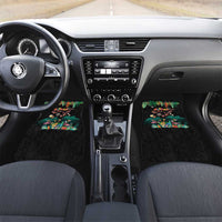Hawaiian Alohawaii Car Mats Tribal Sea Animals Tattoo and Tropical Plants LT03 Set 2pcs - Front Black - Polynesian Pride
