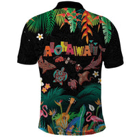 Hawaiian Alohawaii Polo Shirt Tribal Sea Animals Tattoo and Tropical Plants LT03 - Polynesian Pride