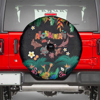 Hawaiian Alohawaii Spare Tire Cover Tribal Sea Animals Tattoo and Tropical Plants LT03 - Polynesian Pride