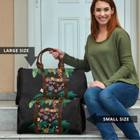 Hawaiian Alohawaii Travel Bag Tribal Sea Animals Tattoo and Tropical Plants - Polynesian Pride
