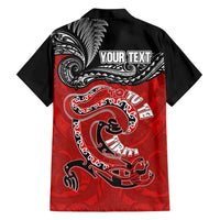 Personalised Aotearoa Toitu Te Tiriti Family Matching Tank Maxi Dress and Hawaiian Shirt Taniwha Tribal Motifs LT03 - Polynesian Pride