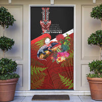 Aotearoa Toitu Te Tiriti Door Cover Waitangi-Honour The Treaty NZ Tuatara and Plants