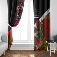 Aotearoa Toitu Te Tiriti Window Curtain Waitangi-Honour The Treaty NZ Tuatara and Plants