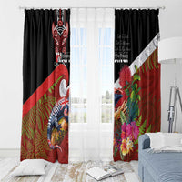 Aotearoa Toitu Te Tiriti Window Curtain Waitangi-Honour The Treaty NZ Tuatara and Plants