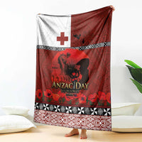 Tonga ANZAC Day Blanket Gallipoli Lest We Forget Ngatu Art Tribal