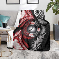 Tonga and New Zealand Together Blanket Ngatu Art Tribal Maori Tattoo and Silver Fern LT03 - Polynesian Pride