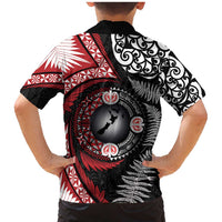 Tonga and New Zealand Together Family Matching Mermaid Dress and Hawaiian Shirt Ngatu Art Tribal Maori Tattoo and Silver Fern LT03 - Polynesian Pride